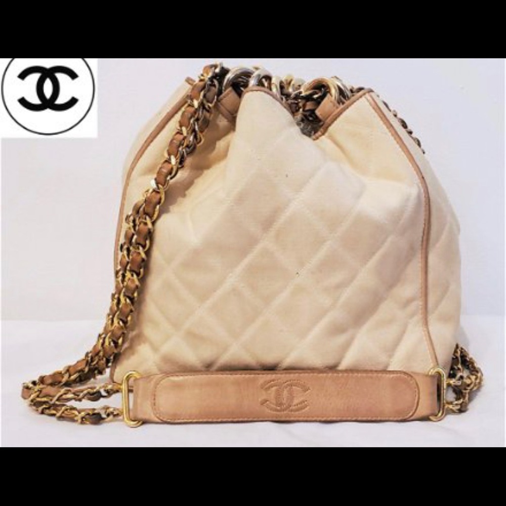 Rare Chanel Drawstring Chain Shoulder Bag